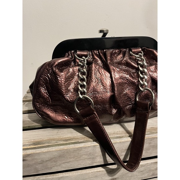 Hobo International Shoulder Bag Womens One Size Metallic Plum Chain Frame - Picture 2 of 16